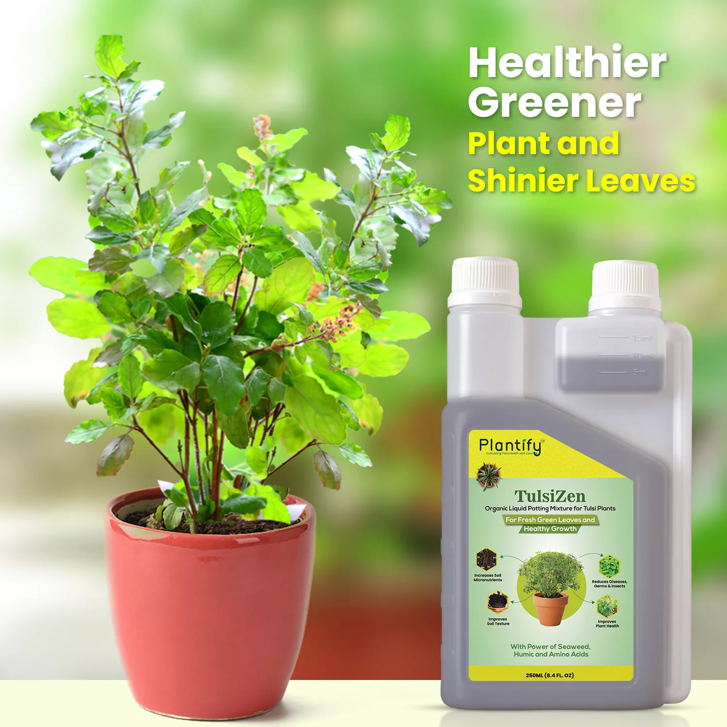 Plantify TulsiZen - Organic Liquid Potting Mixture for Tulsi Plants - Image 5
